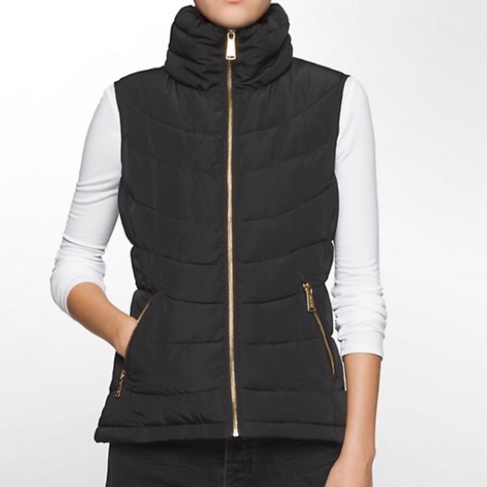 Calvin Klein Outerwear Seamed Puffer Vest Black